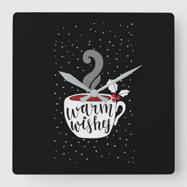 **WARM CHRISTMAS HOLIDAY WISHES** CLOCK (Front)