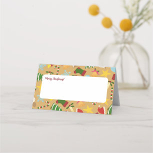 Warm Christmas Place Cards - Dinner Table Decor