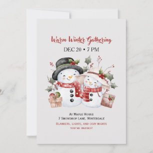 Warm Christmas Winter Wonderland Birthday  Invitation