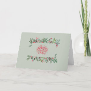 Warm Christmas Wishes Customizable Inside Text Holiday Card