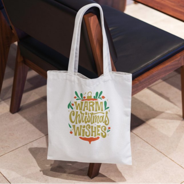 Warm Christmas Wishes Tote Bag (Creator Uploaded)
