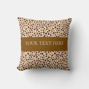 Warm Coffee Bean Roast Tones Seamless Pattern Cushion