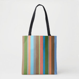 Warm color tones striped Tote Bag