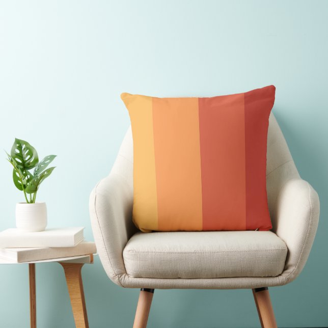 Warm colors - retro shades stripes  cushion (Chair)