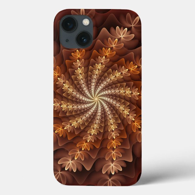 Warm Colors, Trippy Modern Fractal Art Pattern Case-Mate iPhone Case (Back)