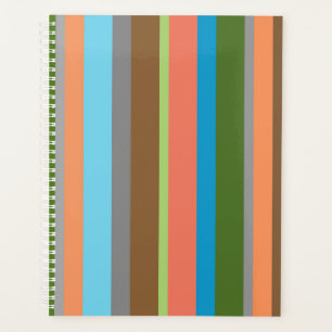 Warm colour tones striped Planner