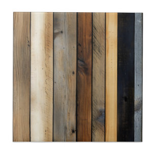 Warm Colour Wooden Board Pattern Ceramic Tile