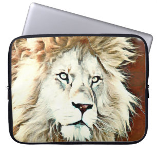 warm coloured animal lion laptop sleeve