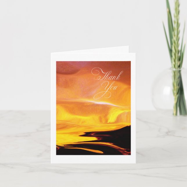 Warm Colourful Abstract design Thank You Card (Front)