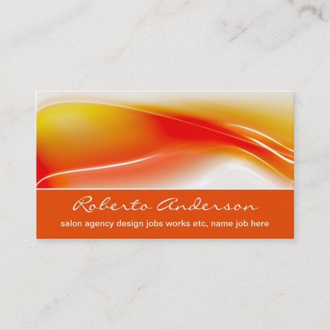 warm colourful colours business card (Front)