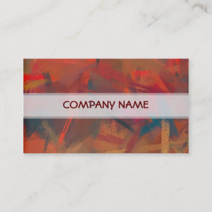 Warm Colours Abstract Art Painting Business Card
