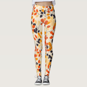 Warm Colours Autumn Leaves Leggings