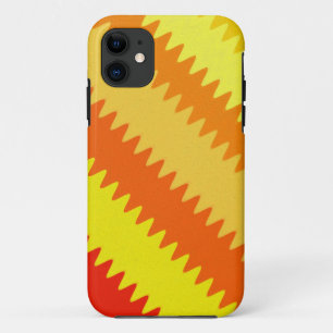 Warm colours chevron stripes 2 iPhone 11 case