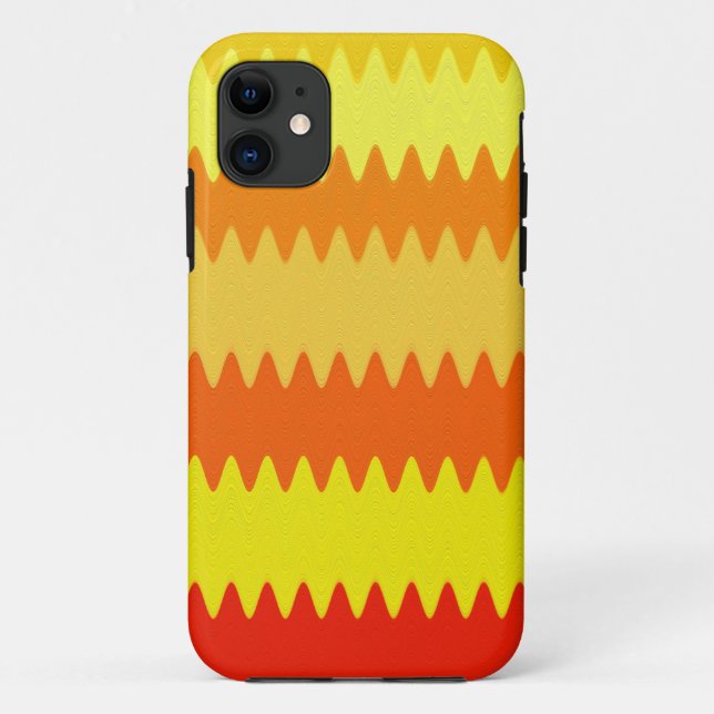 Warm colours chevron stripes Case-Mate iPhone case (Back)