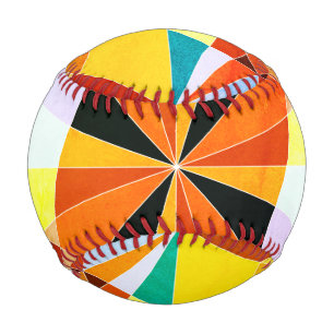 Warm Colours Cool Angular Geometric Shapes Baseball