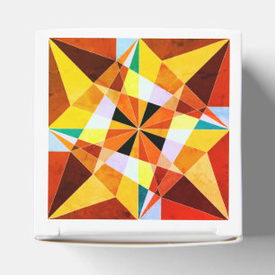 Warm Colours Cool Angular Geometric Shapes Favour Box