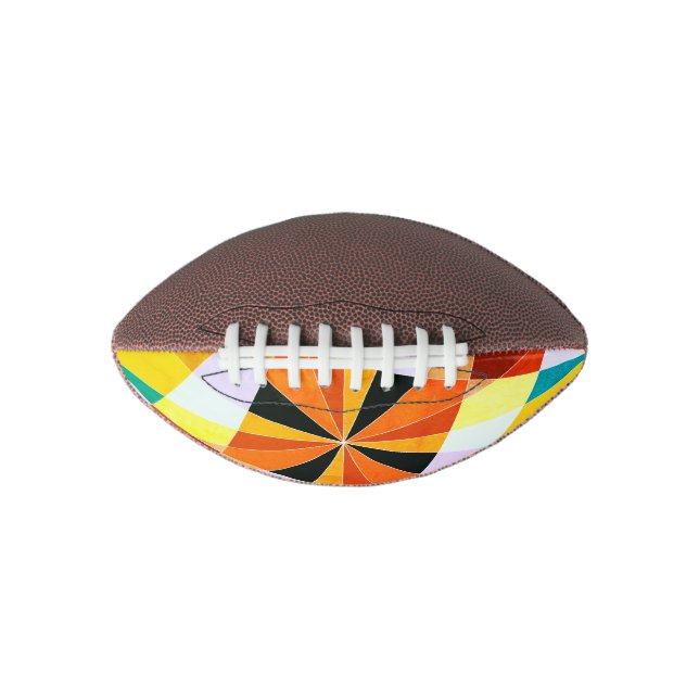 Warm Colours Cool Angular Geometric Shapes Football (Front)