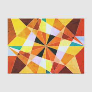 Warm Colours Cool Angular Geometric Shapes Tissue Paper
