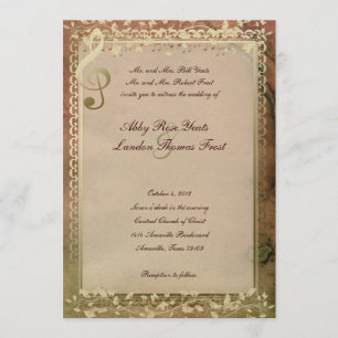 Warm Colours Music Lovers Wedding Invitation