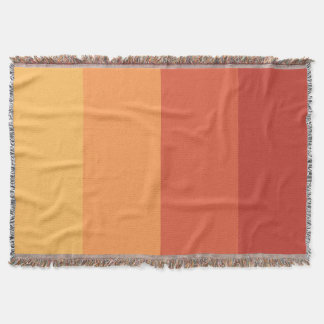 Warm colours - retro shades throw blanket