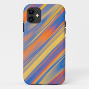 Warm colours stripes paint graphic art iPhone 11 case