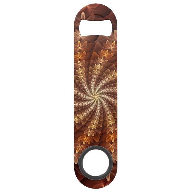 Warm Colours, Trippy Modern Fractal Art Pattern (Front)