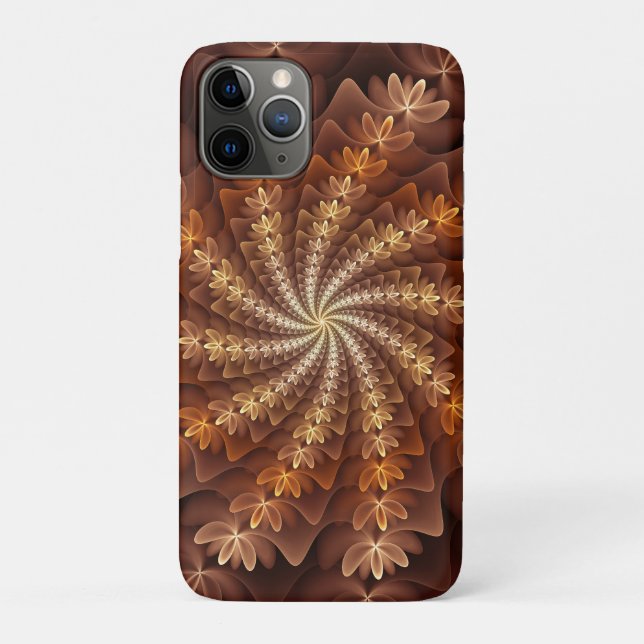 Warm Colours, Trippy Modern Fractal Art Pattern Case-Mate iPhone Case (Back)