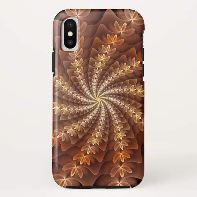 Warm Colours, Trippy Modern Fractal Art Pattern Case-Mate iPhone Case (Back)