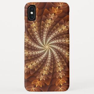 Warm Colours, Trippy Modern Fractal Art Pattern iPhone XS Max Case