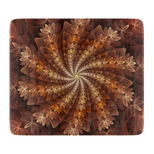 Warm Colours, Trippy Modern Fractal Art Pattern Cutting Board
