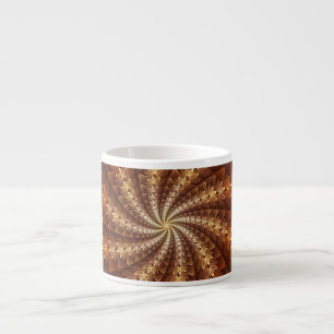 Warm Colours, Trippy Modern Fractal Art Pattern Espresso Cup