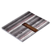 Warm Colours Wood Elegant Leather Look #12 Notebook (Left Side)