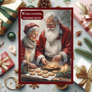 Warm Cookies Warmer Hugs Mrs Santa's Baking Story Holiday Card