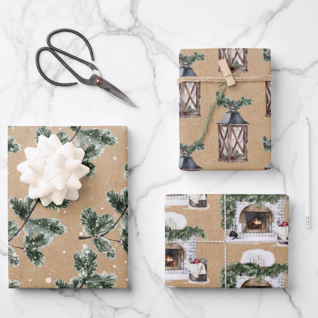 Warm Cosy Christmas Kraft Paper (Front)