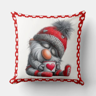 "Warm & Cozy" Sleepy Gnome Winter Cocoa Cushion
