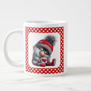 "Warm & Cozy" Sleepy Gnome   Winter Cocoa  Large Coffee Mug