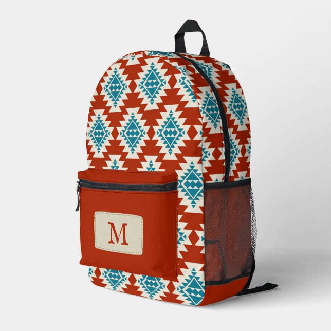 Warm Desert Dreams Southwestern Rustic Pattern Printed Backpack (Back Corner Right)