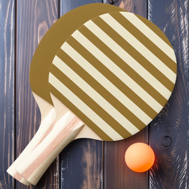 Warm Desert Polo Stripes and Solid  Ping Pong Paddle (Creator Uploaded)