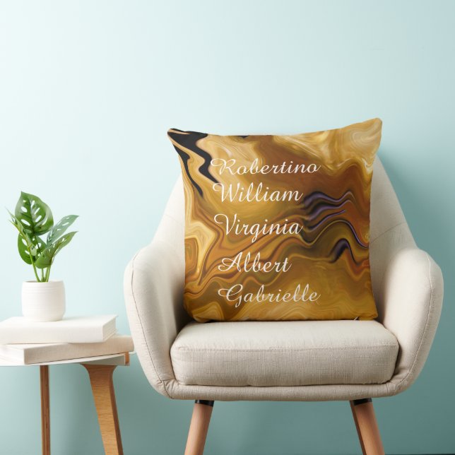 Warm Desert Tones Abstract - Personalize Names Cushion (Chair)
