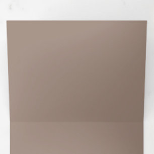 Warm Dusty Rose Background   Soft Solid Colour Tri-Fold Invitation