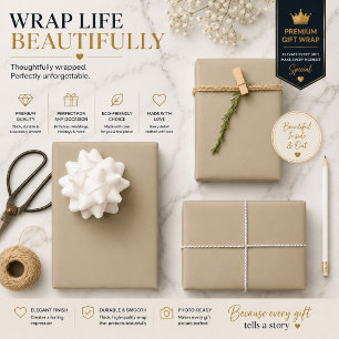 Warm Dusty Rose Background – Wedding Design Wrapping Paper
