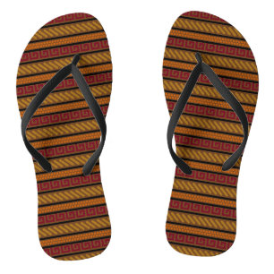 Warm Earth Tones Pattern Thongs