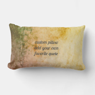 warm earth tones  personalise a custom add a quote lumbar cushion