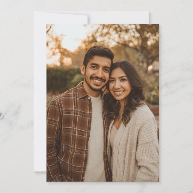 Warm Earthy Casual Photo Invitation (Front)