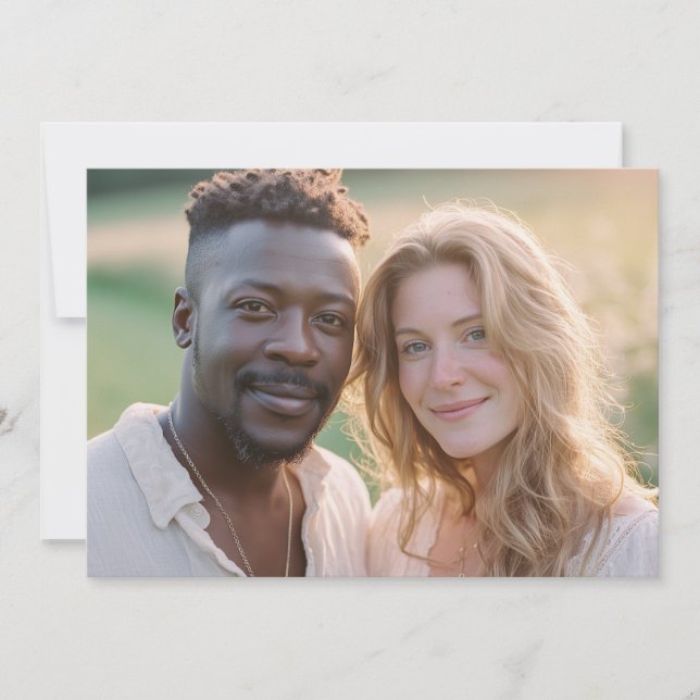 Warm Earthy Natural Photo Invitation (Front)