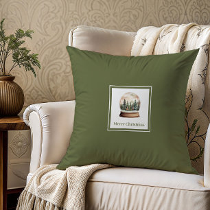 Warm earthy tones family name Christmas gift  Cushion
