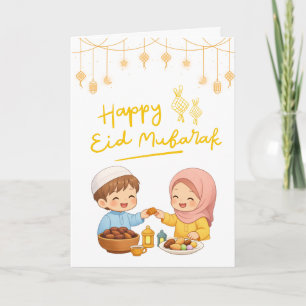 Warm Eid Celebration Design Card