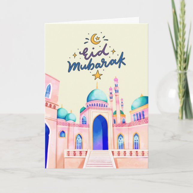 Warm Eid Celebration Design Card (Front)