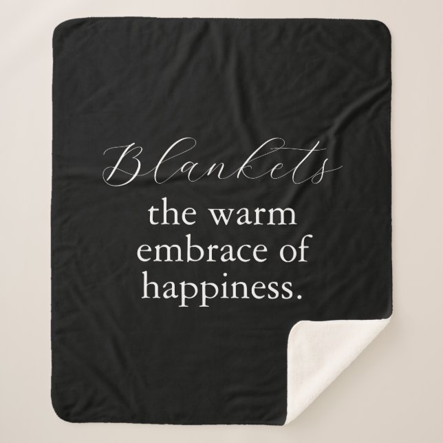 Warm Embrace of Happiness | Create your Own Sherpa Blanket (Front)