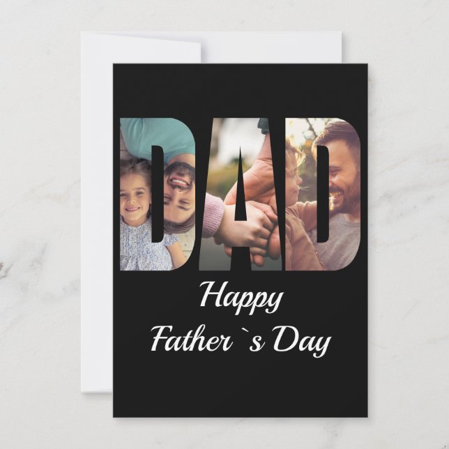 Warm & Emotional Custom Photo Father `s Day Card (Front)